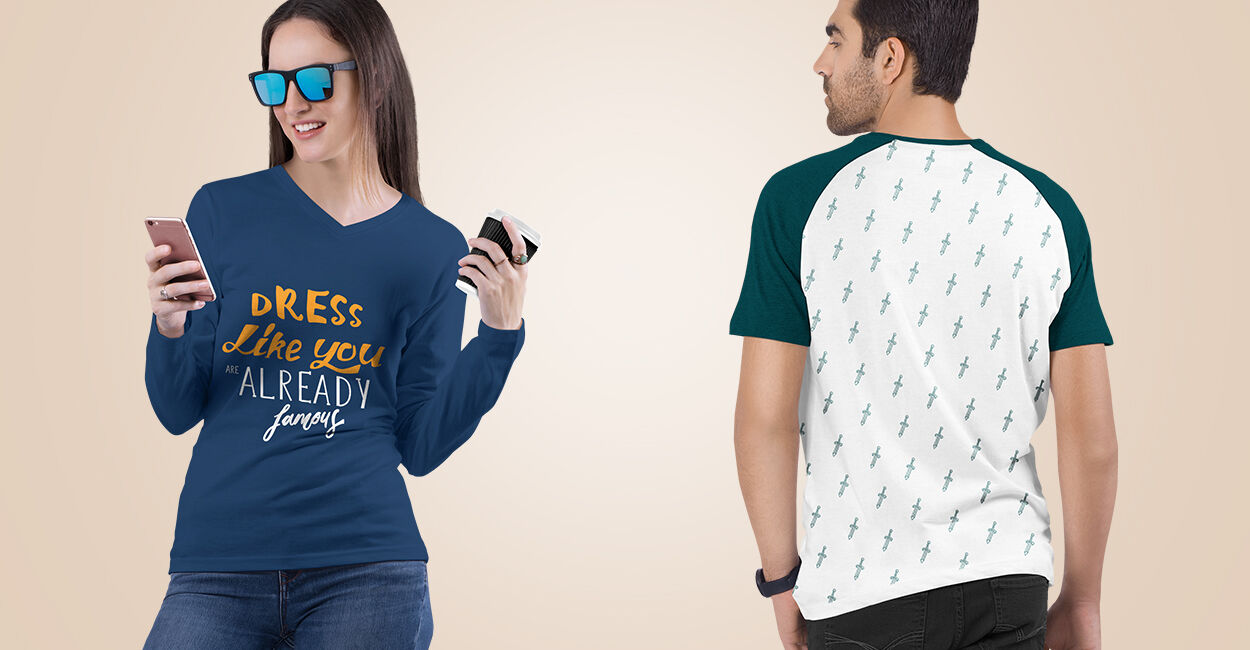 Two Apparel Mockups of a Woman and a Man FREE PSD