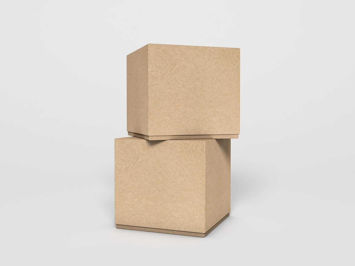Two Craft Boxes Packaging Piled on Each Other Mockup FREE PSD