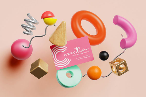 Two Creative Business Card Mockups FREE PSD