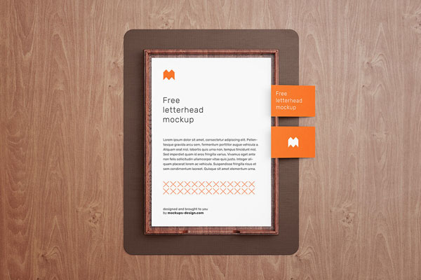 Two Stationery Mockups in Different Views FREE PSD