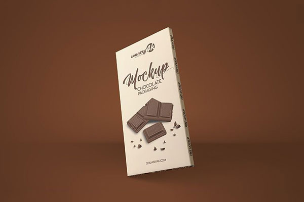 Vertical Chocolate Packaging Mockup FREE PSD