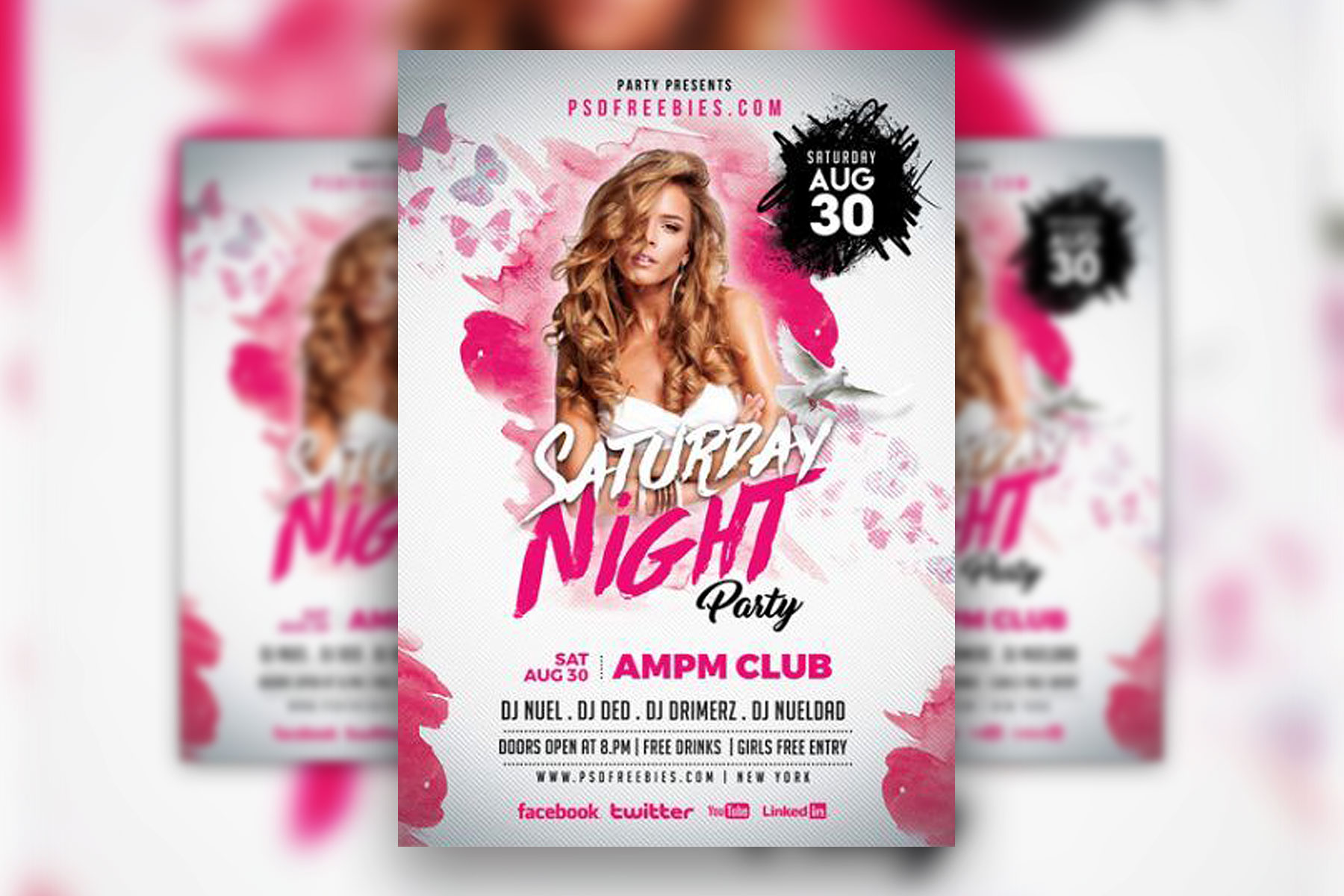 SATURDAY NIGHT PARTY FLYER Template