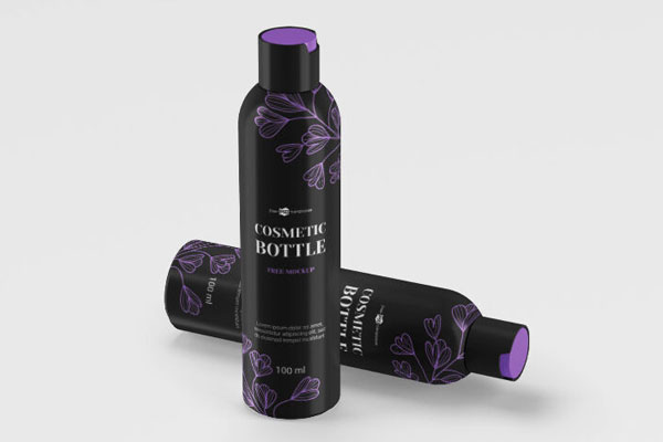 2 Cosmetic Bottle Mockups in Different Shots FREE PSD