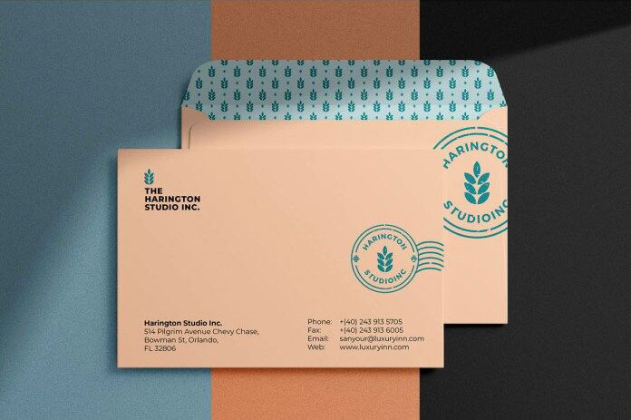 2 Mockups of Envelopes Laid in Top View Overlapping FREE PSD