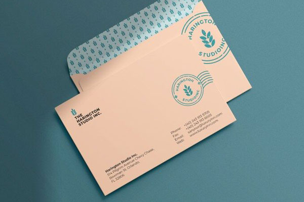 2 Mockups of Envelopes Laid in Top View Overlapping FREE PSD