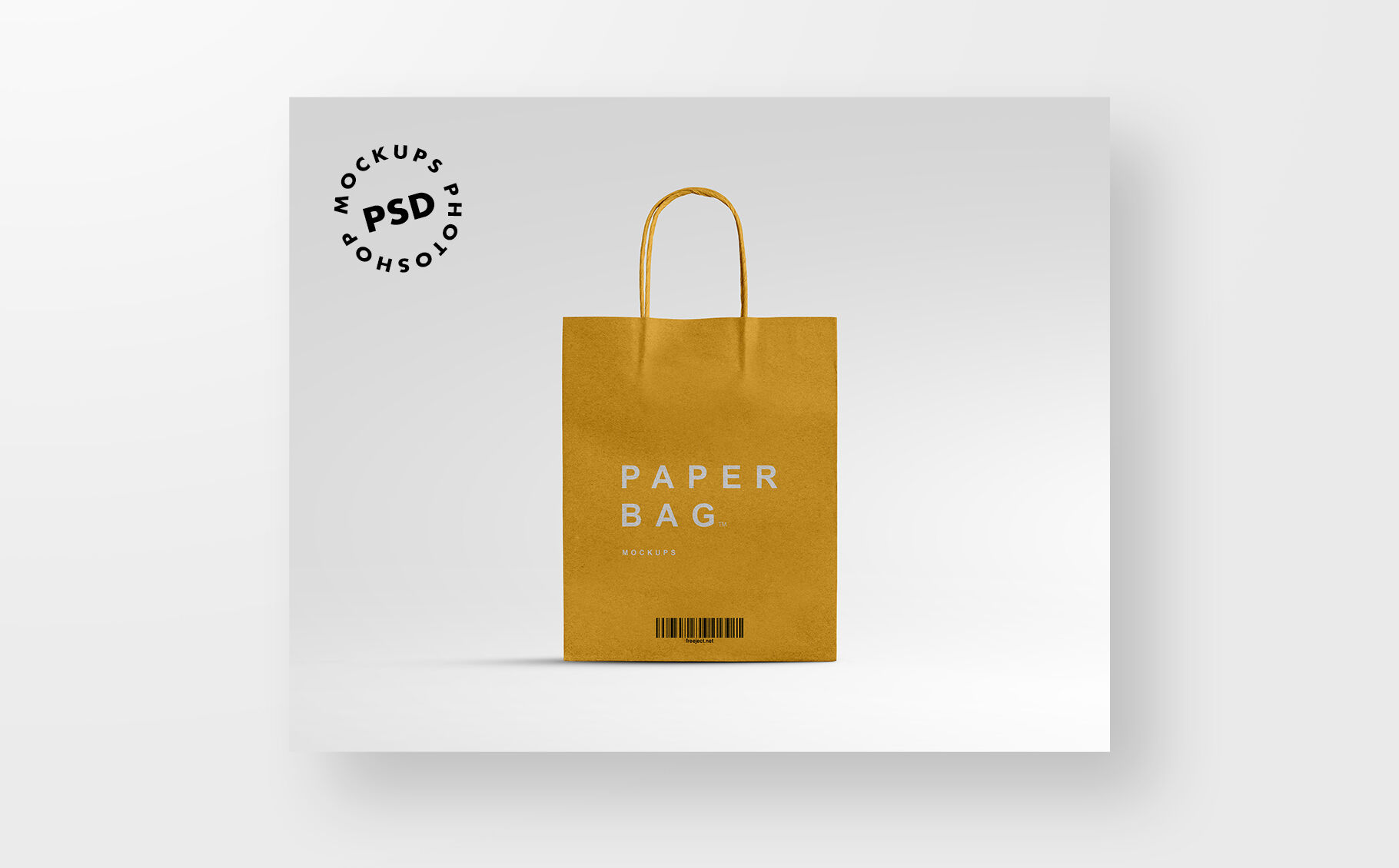 2 Paper Shopping Bag Mockups in Front and 3/4 Views FREE PSD