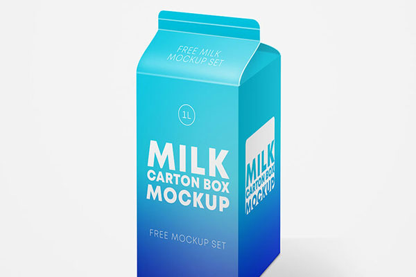 3 Milk Carton Box Mockups From Different Views Free Download | Resource Boy