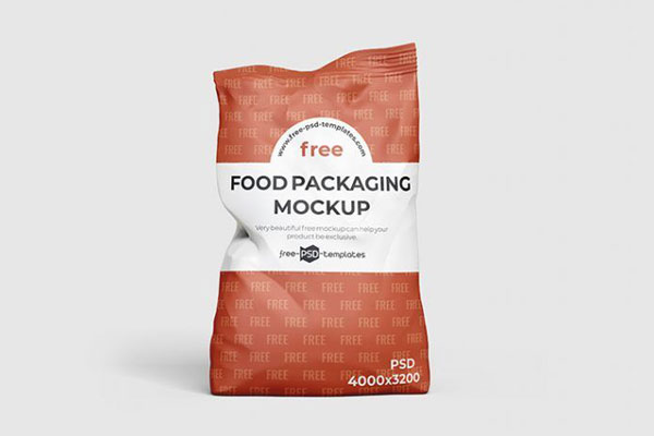 3 Mockups of Packaging Bags in the Front and Half-Side Views FREE PSD