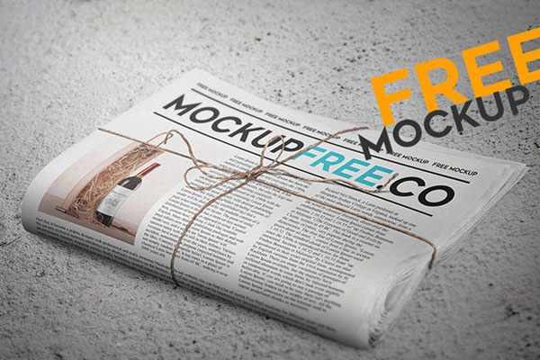 3 Newspaper Mockups Laid in Different Views and Positions FREE PSD