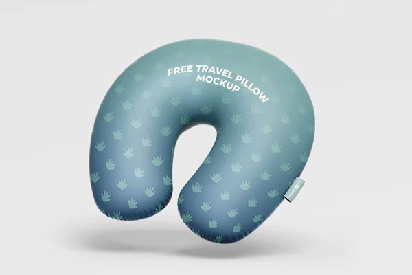 3 Travel Pillow Mockups in Different Views FREE PSD