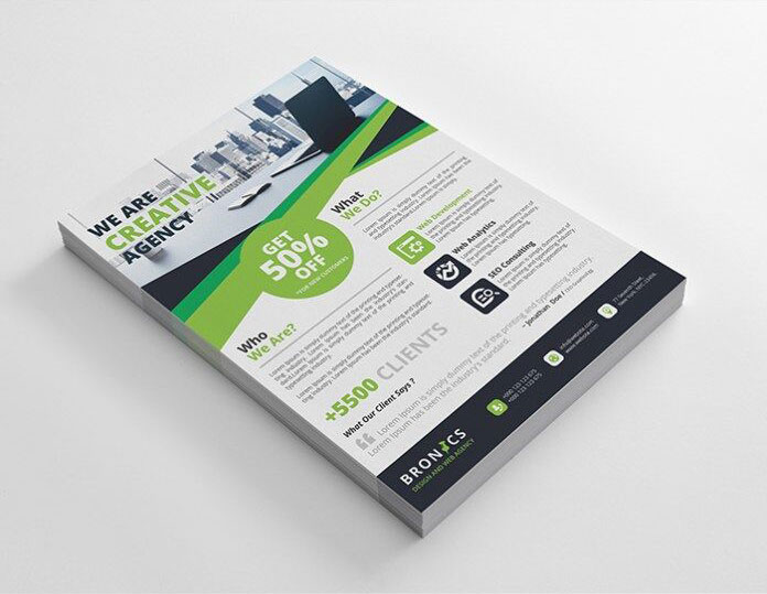 4 Modern Infographic Corporate Flyer Templates FREE PSD