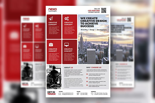 5 Urban, Modern Business\ Corporate Flyer Templates FREE PSD