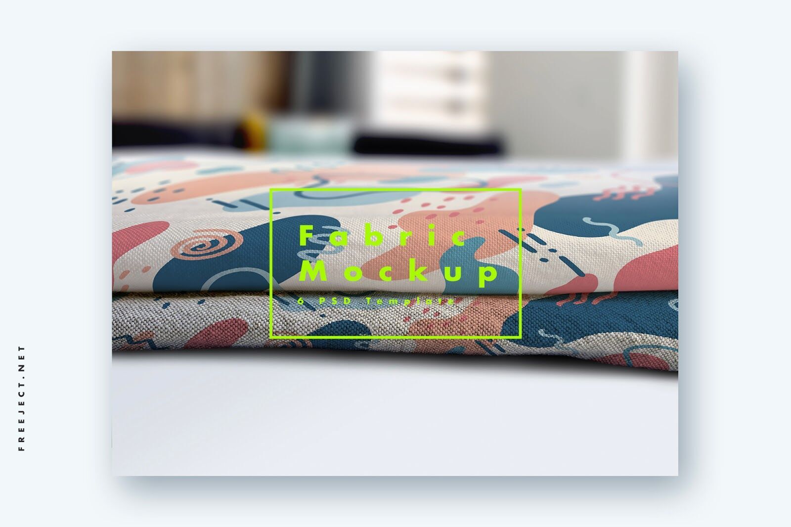 6 Fabric Mockups in Different Views and Positions FREE PSD