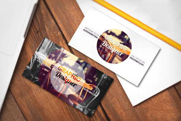7 Mockups of Business Cards in Different Styles and Views FREE PSD