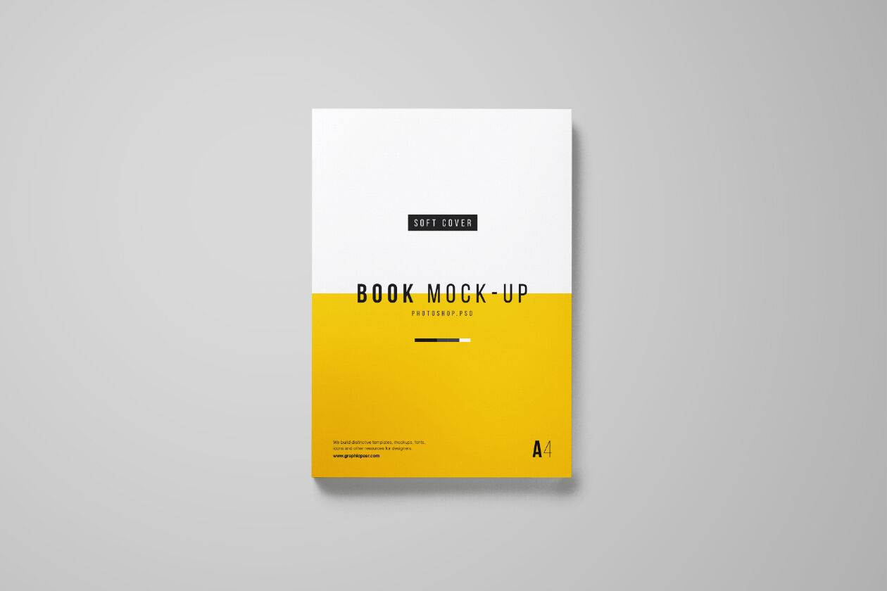 8 Mockups of A4 Book Stack in Different Angles FREE PSD