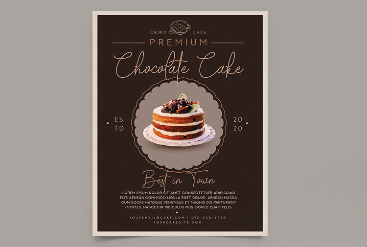 Professional Cake Flyer Design Template | PSD Free Download - Pikbest