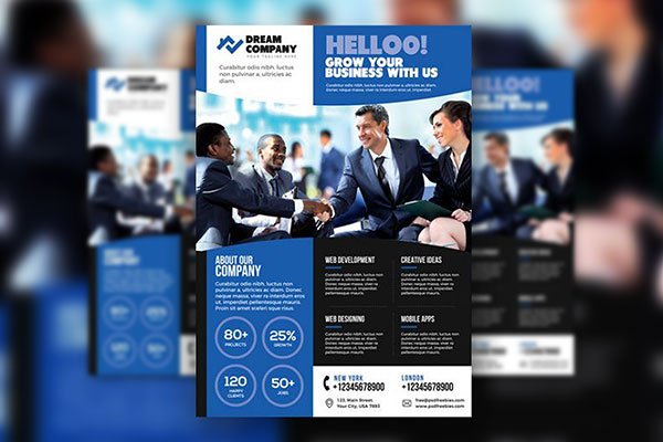 Classic Promotional Flyer Template FREE PSD