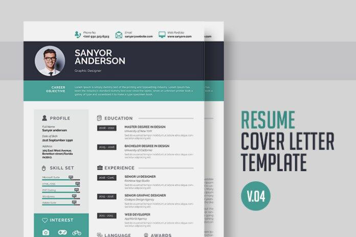 Clean Resume and Cover Letter Template FREE PSD