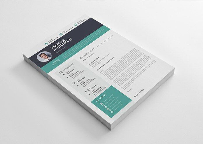 Clean Resume and Cover Letter Template FREE PSD