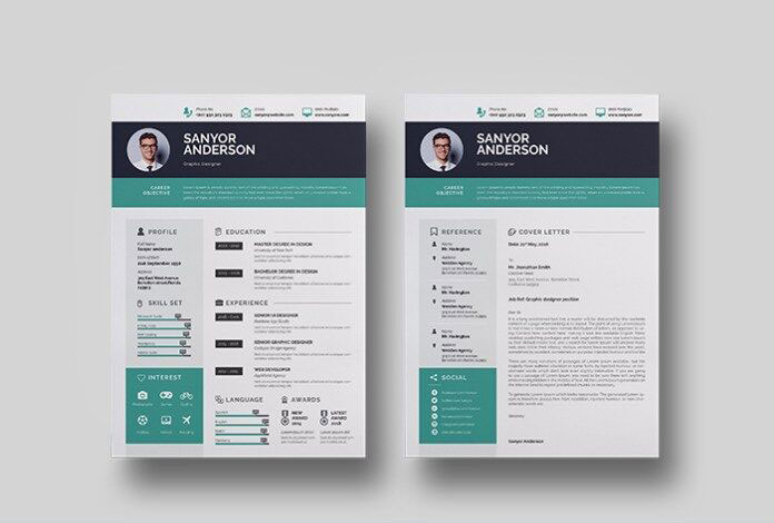 Clean Resume and Cover Letter Template FREE PSD
