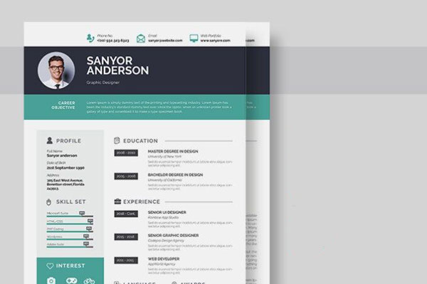 Clean Resume and Cover Letter Template FREE PSD