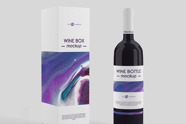 Simple Modern Wine Mockup Design