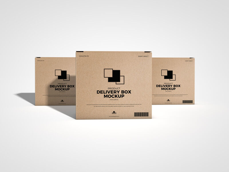 Free Craft Delivery Box Packaging Mockup - Free Mockup Zone