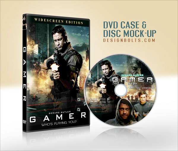 Front View of a CD/DVD Case and Disc Mockup FREE PSD