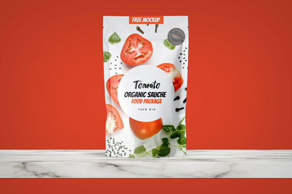 Front View of a Food Packaging Mockup FREE PSD