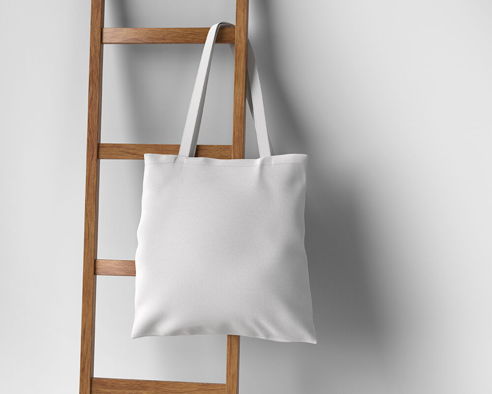 Front View of a Realistic Tote Bag Mockup FREE PSD