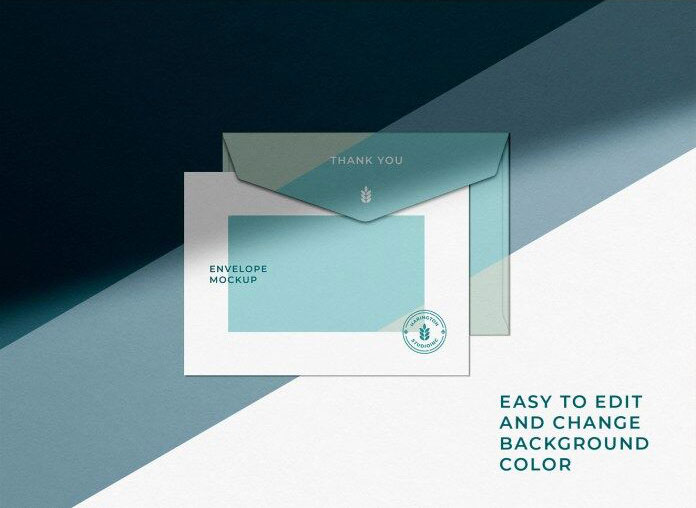 Front View of Simple Envelope Mockup FREE PSD