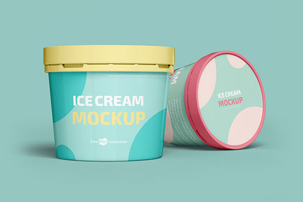 Plastic Ice Cream Tub PSD Mockup – Original Mockups