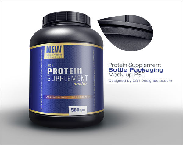 Front View of a Protein Powder Container Mockup (FREE) - Resource Boy