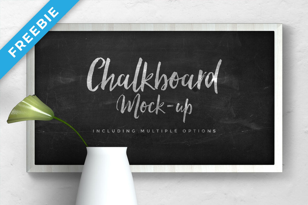 Front View Small Chalkboard Mockup Free Download Resource Boy