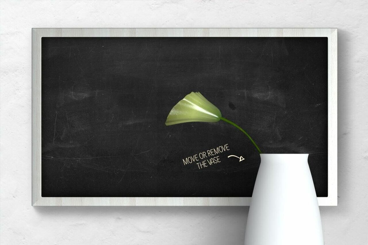 Front View Small Chalkboard Mockup FREE PSD