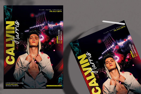 Futuristic Nightclub Flyer Template FREE PSD
