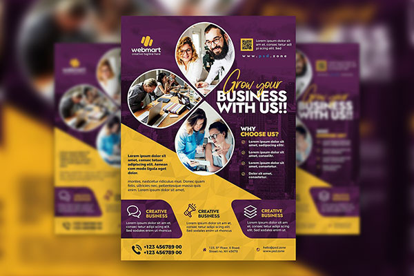 Geometric Modern Business Flyer Template FREE PSD