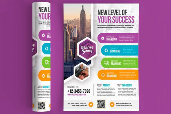 Geometric Multipurpose Business Flyer Template FREE PSD