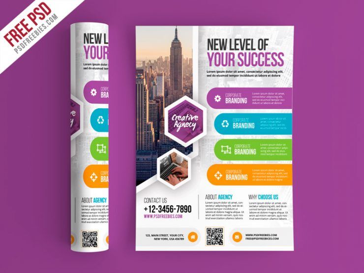 Geometric Multipurpose Business Flyer Template FREE PSD