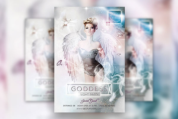 Glitter Party Flyer Template FREE PSD