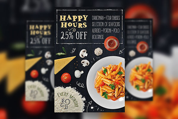 Happy hour - Free food and restaurant icons