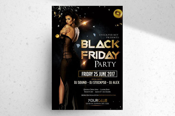 Black Light Party - Premium Flyer Template + Facebook Cover, ExclsiveFlyer