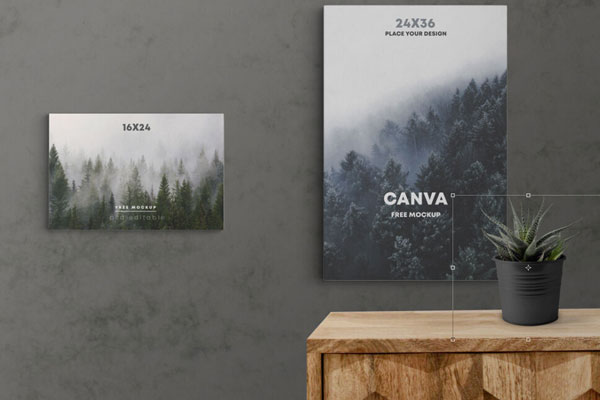 Square Canvas Mockup – Free Design Resources