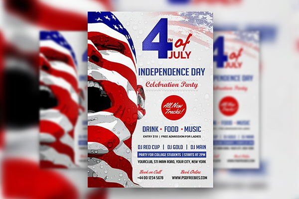 Modern 4th of July Party Flyer Template Free Download | Resource Boy