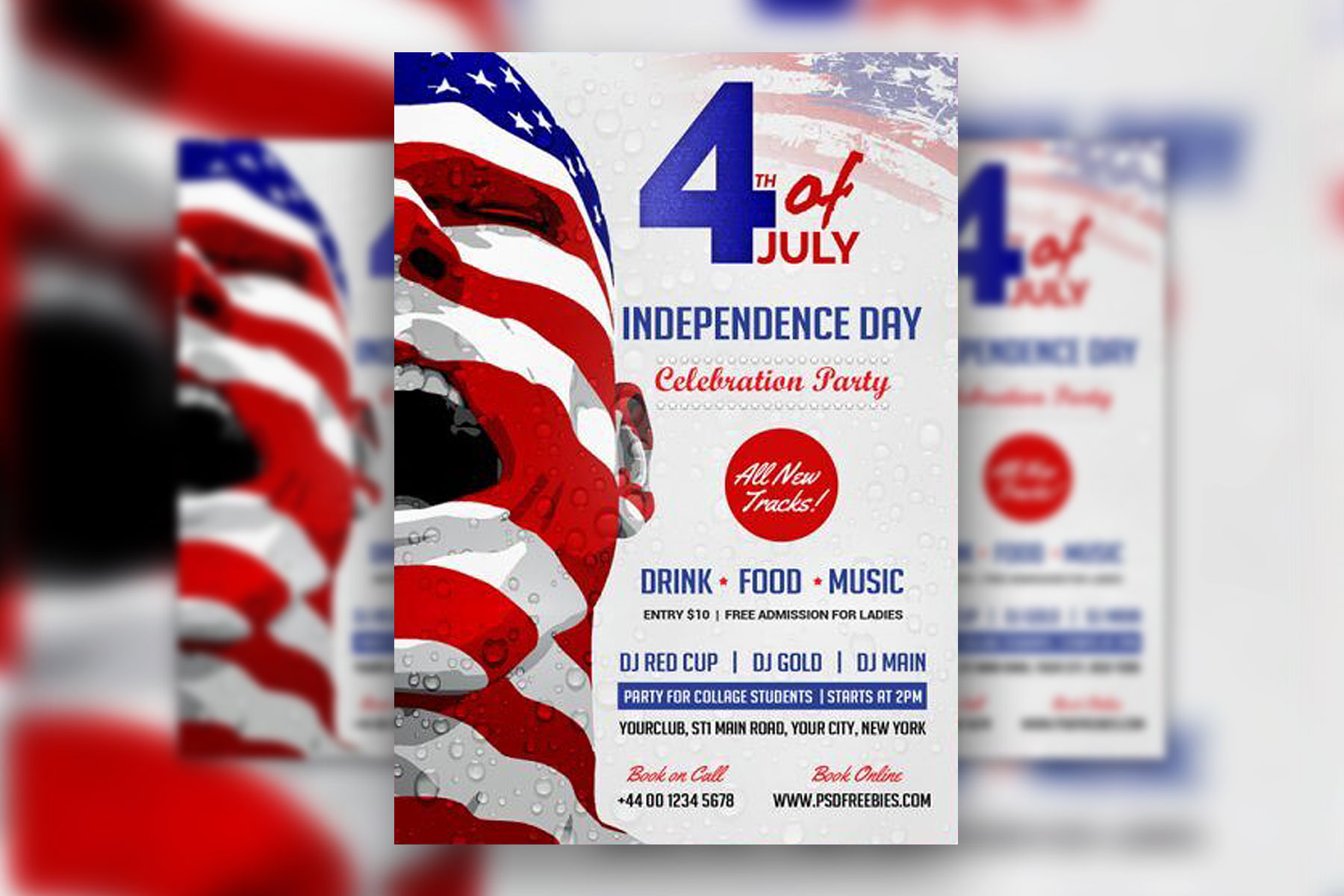 Modern 4th of July Party Flyer Template (FREE) Resource Boy