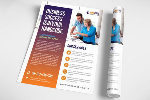 Modern Business Flyer Template FREE PSD