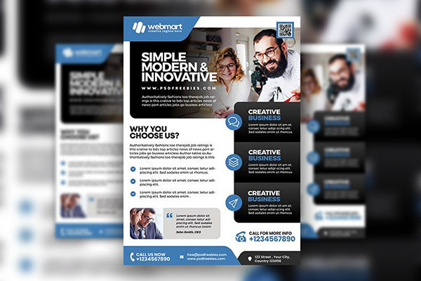 Modern Corporate Business Flyer Template FREE PSD
