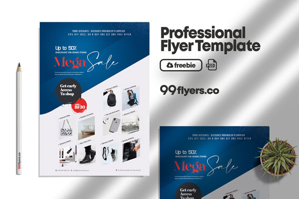 Modern Products Sale Flyer Template FREE PSD