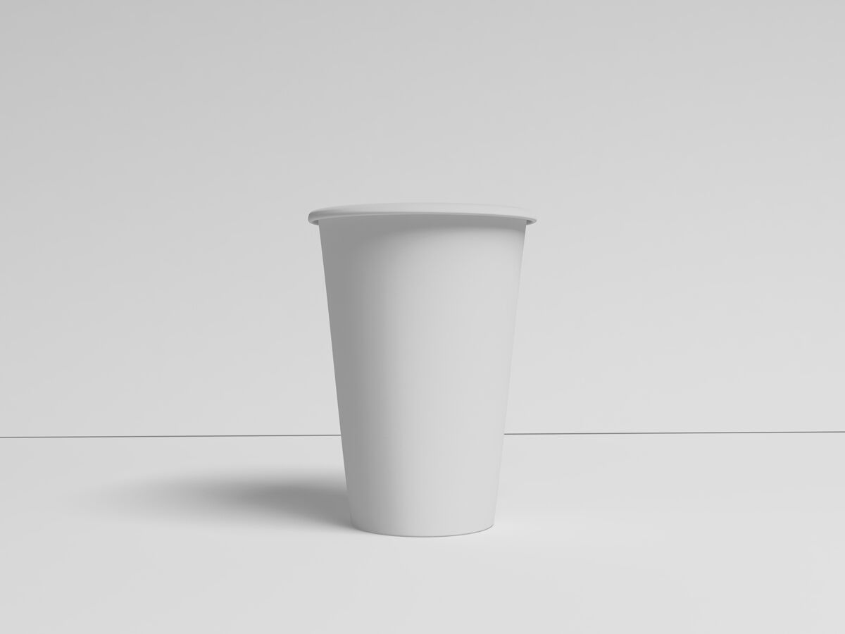 Paper Coffee Cup Standing in Front View Mockup FREE PSD