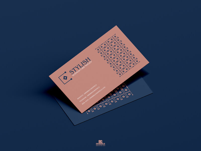 Perspective View Minimalistic Mockup of 2 Business Cards FREE PSD